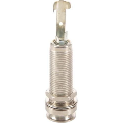 Cylinder Clip End Pin Mono Panel Output Jack Socket For Electric Guitar Bass 6.35mm