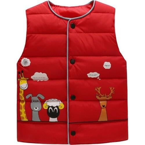 Baby Vest Childrens Wear Childrens Vest New Baby Warm Down Cotton Vest Boy Autumn and Winter Tide Support A Generation