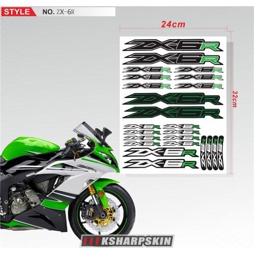 For Kawasaki ZX-6R zx6r motorcycle tail box sticker Beak Fender Decal Sticker Shock absorber decals Decals Reflective Waterproof