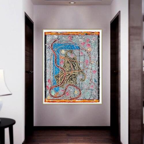 Frank Stella《Imola Three II, State I》Canvas Oil Painting Minimalism Artwork Poster Picture Wall Hanging Decor Home Decoration