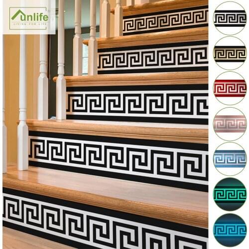 Funlife® 20x100cm 8 Style Stair Sticker Waterproof Self-adhesive PVC Staircase Sticker for Bathroom Kitchen Stairway Decor