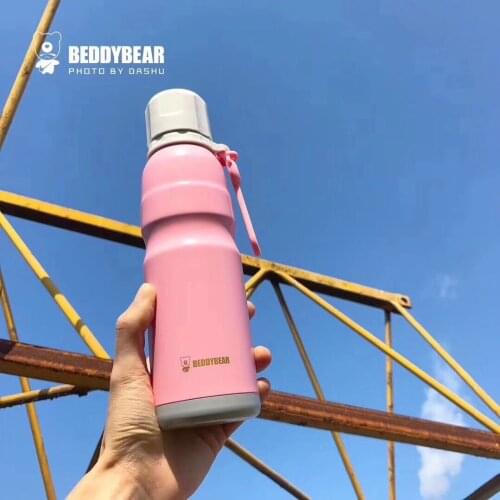 Beddy Bear 550ML Stainless Steel Insulation Vacuum Cup Constant Temperature Sports Bottle 4 Colors