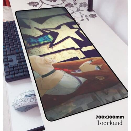 Steins gate mousepad 700x300x3mm Indie Pop Computer mouse mat gamer gamepad pc Cartoon gaming mousemat desk pad office padmouse