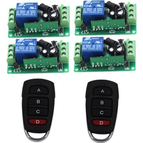 MITI-DC 12 V 1 CH 1CH RF Wireless Remote Control Switch System Transmitter + Receiver 315Mhz/433Mhz SKU: 5136