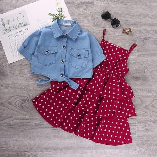 Fashion New Summer Girls Dress Suits Kids Baby Clothes For Unicorn Casual Dress 2021 Denim Teenager Casual Dreses 4 8 12 Years