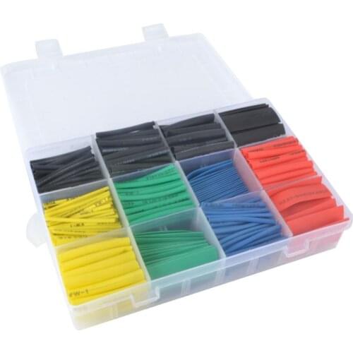 80% Hot Sale 530Pcs Assorted Polyolefin Heat Shrink Tubing Tube Cable Sleeves Wrap Wire Set