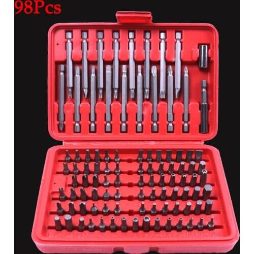 98pcs Precision Screwdriver Set Slotted Phillips Torx Auto Car Repair and Home use Screwdriver Bits Repair Tools