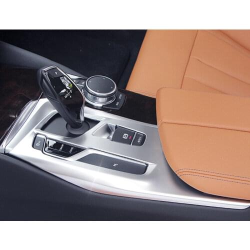 NEW For BMW 5 Series G30 2018 ABS Matt Silver Center Console Gear Shift Panel Cover Trim Car Accessories 1PC