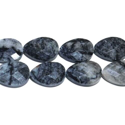 Natural Stone Faceted Network Stone Pearls Water Drop Shape Stone Beads For Jewelry Making DIY Bracelet Necklace 13*18 MM