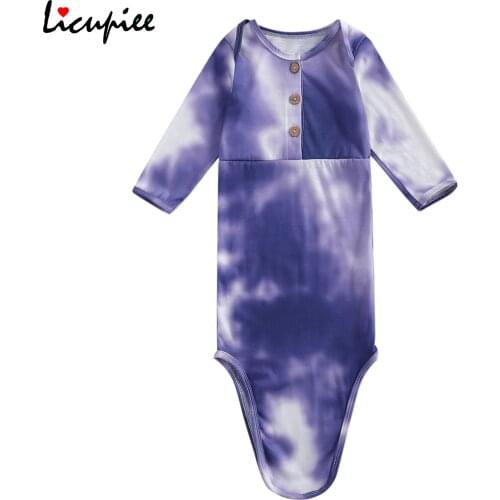 0-3 Months Baby Swaddling Clothes Sleeping Bag, Home Outdoor Wrapped Soft Long Sleeve Round Collar Gradient Collar Infants Wear