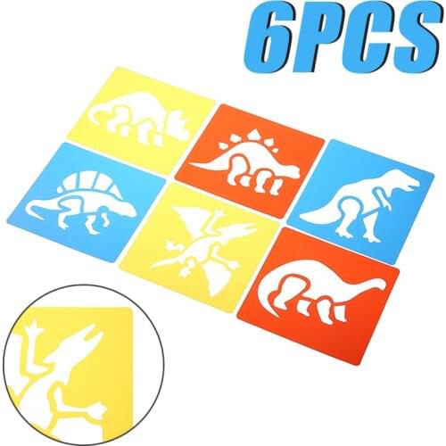 Dinosaur Stencil Plastic Drawing Template Scrapbook Coloring Album Decorative Template Early Children Painting Educational Toy