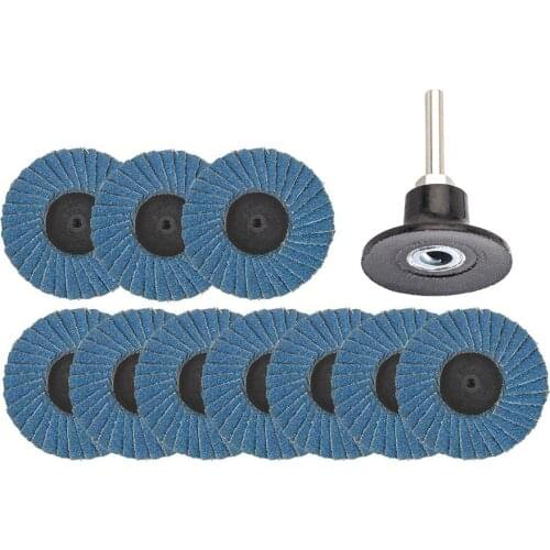 2 Inch 50mm Flat Professional Flap Discs Roll Lock Grinding Sanding Wheels Holder for Angle Grinder Electric Drill Abrasive Tool