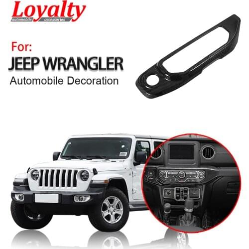 Loyalty for Jeep Wrangler JL 2018 2019 Center AC Air Conditioner Console Switch Panel Decoration Cover Car Styling Accessories