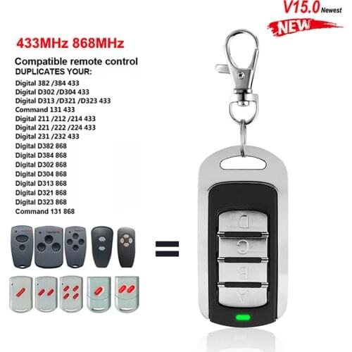 Garage Remote MARANTEC 868MHz 433MHz Garage Door Opener Clone For Digital D302 D304 D313 433 D323 D382 D384 131 868 IPX6
