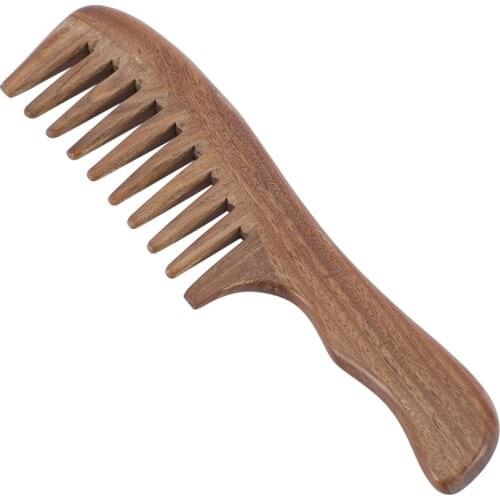 Handmade Natural Sandalwood Large Wide Tooth Comb Coarse Tooth Massage Combs Hair Pear For Women Hair Care Styling Tool