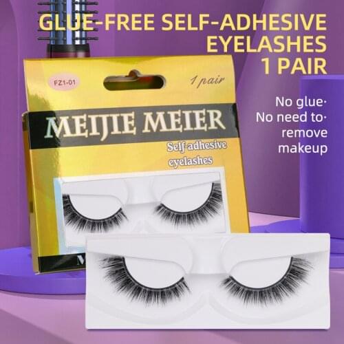 Glue Free 3D Self Adhesive Eyelashes Long Lasting Waterproof Fake Lashes Wholesale No Need To Remove Makeup Eyelashes For Beauty