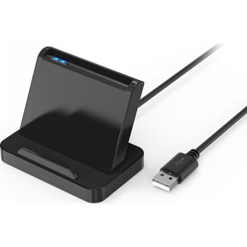 SCR816 USB Smart Card Reader with Phone Holder IC ID SIM CAC Common Access Card Reader for Windows 10 8 7 XP Max OS Linux