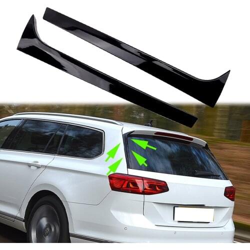 2 Pcs Gloss black Rear Window Side Wing rear window spoiler For Skoda Octavia Estate 2014-2019 side wing spoiler car decoration