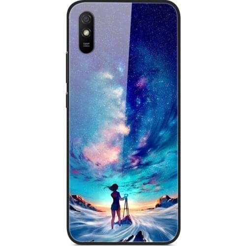 Glass Case For Xiaomi Redmi 9A Phone Case Phone Cover Phone Shell Back Bumper Series 2