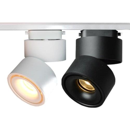 Thrisdar Modern LED Track Spotlight 7W 10W 12W COB Rail Spotlight Lamp Store Mall 360+90 Angle Adjustable Led Track Light