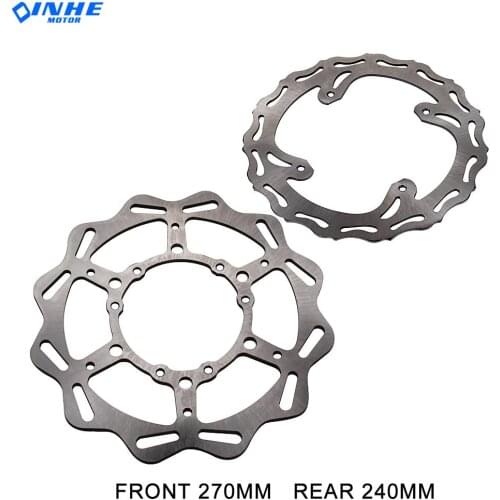 Motorcycle Front Rear 240mm Brake Disc Rotor Disk For Honda CR125 250 CRF 250R 250X 250RX 450R 450X 450RX 1995-2020 Motocross MX