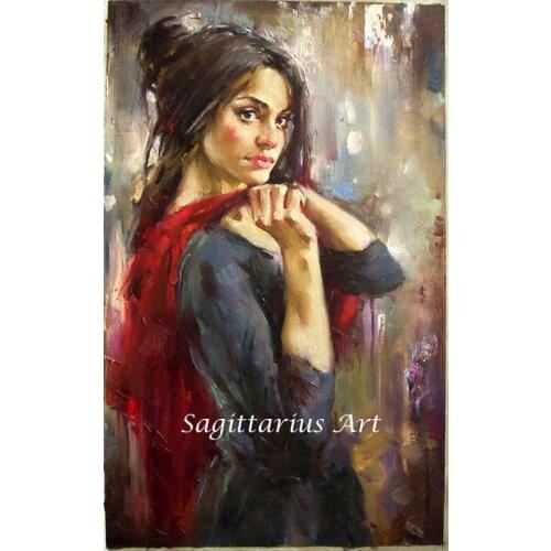 Traditional Rajasthani Oil Painting on Canvas Indian Queen Dancer Woman Beauty Decorative Home Hotel