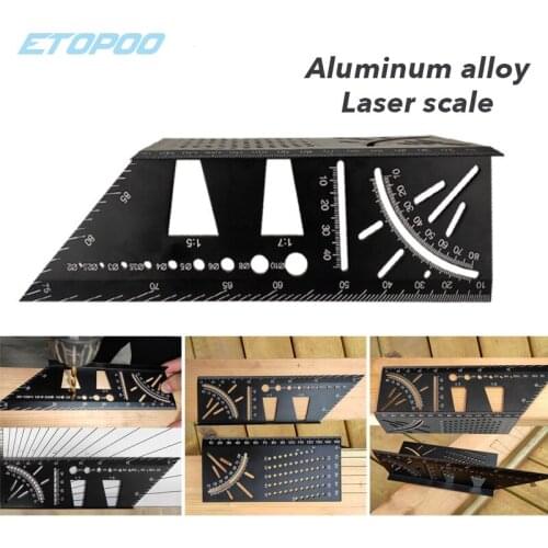 Aluminum Alloy 3D Mitre Angle Measuring Square 45 90 Degree Angle Ruler Punctuation Marking Gauge Framing plastic Protractor