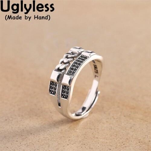 Uglyless Twisted Zircons Crystals Rings for Women Instagram Popular Cold Wind Lady Jewelry Glossy 925 Silver Fashion Rings Vogue