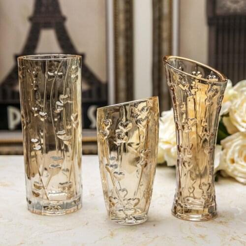 Vase Home Decor Gold Crystal Glass Creative Classic Nordic Flower Pot Arrangement Luxury Living Room Decoration Terrarium ваза