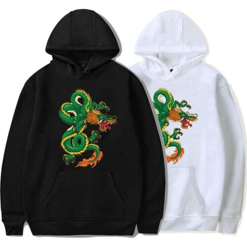 Harajuku Dragon Vintage Print Hoodies Sweatshirt Women Men Oversized Hoodie Hip Hop Streetwear Fashion Tops Loose Casual Clothes