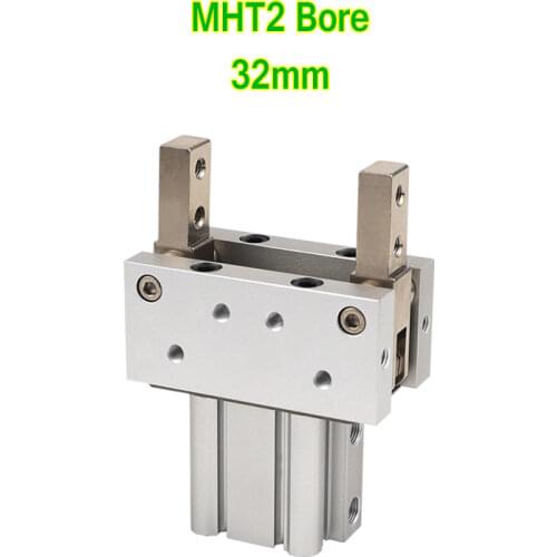High quality MHT2 MHC2 MHY2 series MHT2-32D toggle type air gripper 2 finger double acting pneumatic robot gripper air cylinder