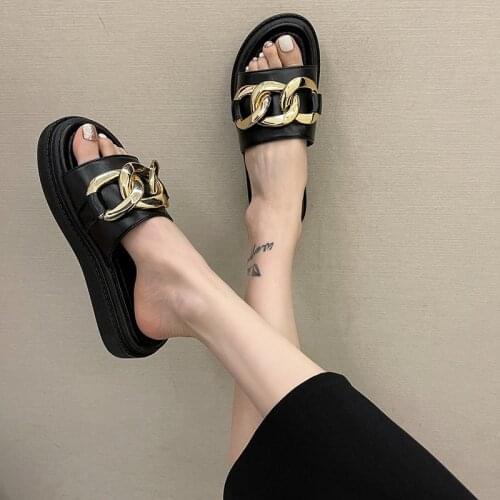 Shoes Woman 2021 Slippers House Slippers Platform Flat Shoes