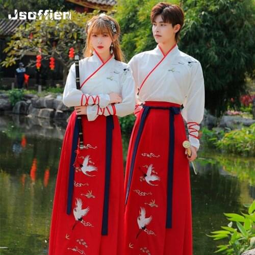 Chinese Traditional Hanfu Costume Woman Ancient Tang Dynasty Swordsman Cosplay Clothing Couples Oriental Folk Dance Wear