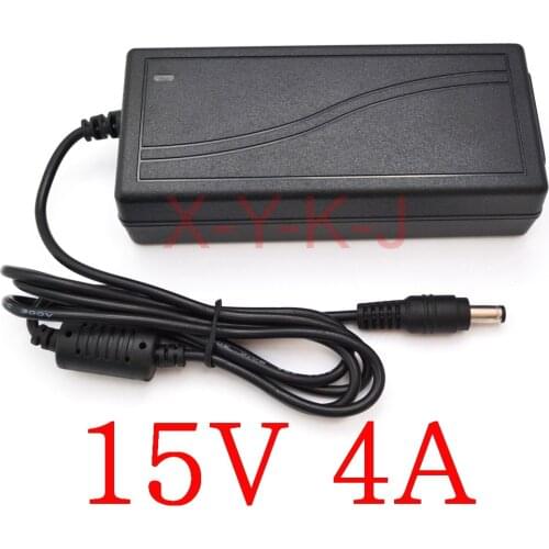 1PCS High quality IC solutions AC 100V-240V DC 15V 4A Switch power supply, 60W LED adapter, DC 5.5*2.1-2.5mm