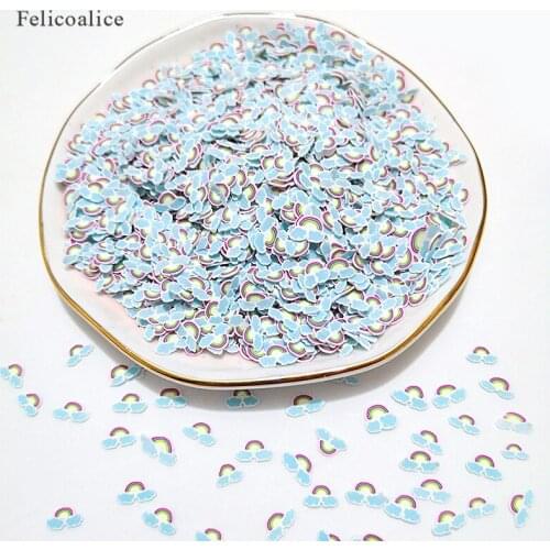 20g/Bag Rainbow Slices Slime Additives Soft for Nail Art Beauty Decor Slime Filler Supplies Charms Accessories Toys