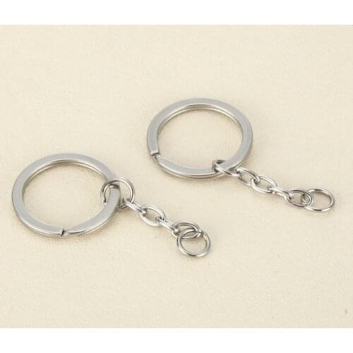 20pcs/lot 25mm stainless steel key chain rings G2559- high polished stainless steel keychain