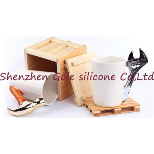 24pcs/lot Axe Wrench Hammer Pliers Amazing Design Tool Shape Mug Ceramic Novelty Coffee Cup White Water Mug with Cool Handle