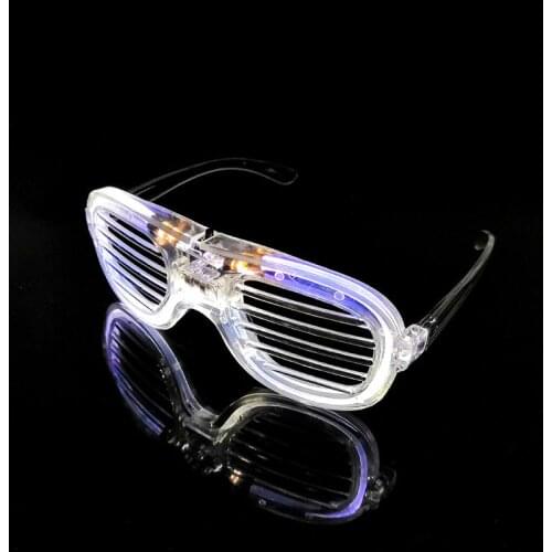 24pcs Blinds Luminous glasses Bar Prom Party Performance Props Festival Active Atmosphere Flash Toy Glow Blinking Eye Wear