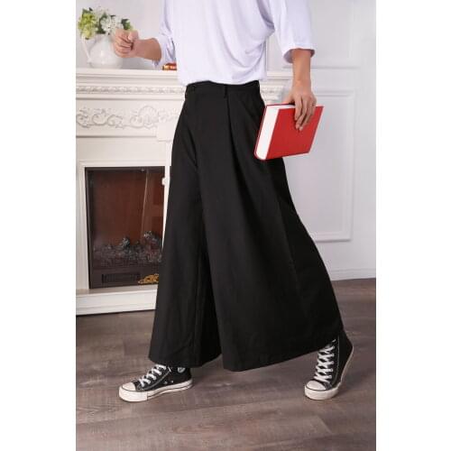 27-44 2020 Men Womens clothing Hair Stylist fashion street personality Loose casual Wide Leg Pants Culotte plus size Costumes