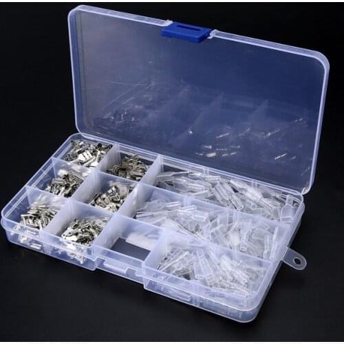 270 Pcs 6.3/4.8/2.8 Insulated Electrical Wire Terminal Crimp Spade Electrical Connectors Assorted Set