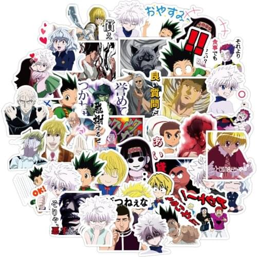 40pcs/Pack Hunter X Hunter Anime Stickers Laptop Bicycle Guitar Skateboard Sticker Kid DIY Graffiti Waterproof stikers Toy