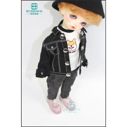 BJD accessories doll clothes for 27cm-30cm 1/6 BJD YOSD doll fashion denim jacket, shorts