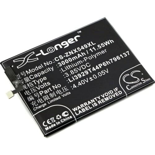 CS 3000mAh / 11.55Wh battery for Nubia NX549J, Z11 Mini S, Z11 Mini S Dual SIM, Z11 Mini S Dual SIM TD-LTE