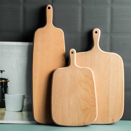Wooden Cutting Board Cooking Chopping Block 3 Sizes Bread Board Wood Sushi Pastry Cheese Cake Serving Tray Wood Kitchen Utensils