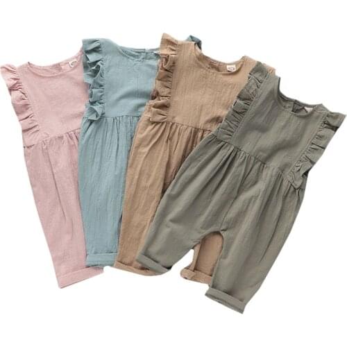 2020 Newborn Baby Girl Boy Clothes Baby Romper Summer Sleeveless COTTON&LINEN Romper Jumpsuit Soft Baby Outfit