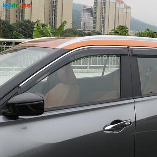 For Nissan Kicks 2017 2018 2019 Window Visor Vent Shade Rain Sun Guard Deflector Awnings Shelters Covers Car Styling 4Pcs