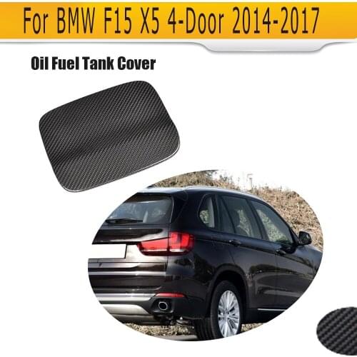 Carbon Fiber Car Oil Fuel Tank Cover Cap Trim for BMW F15 X5 4 Door 2014 - 2017