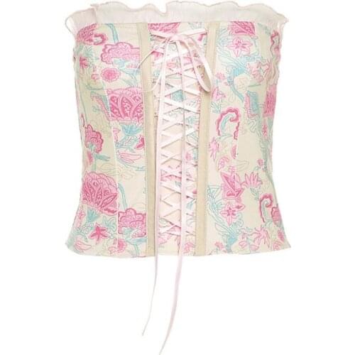 Summer fashion womens new slash neck slim-fit printing tank top