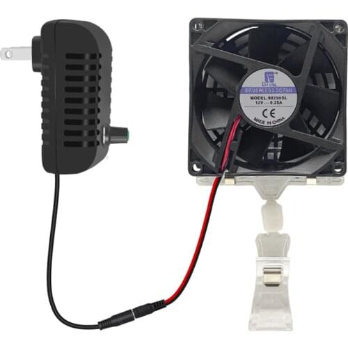 3W Fish Tank Cooling Fan AC 220V To DC 12V Electric Pet Radiator Adjustable Speed Powerful Fan Low Noise Mini Cool