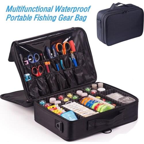 Outdoor Portable Fishing Line Wheel Bait Bag Storage Box Fishing Bags Multifunctional Waterproof Camping Travel Case Accessories